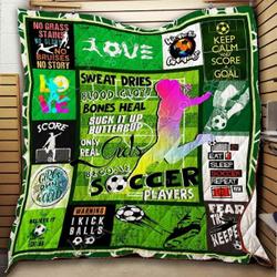 Only Real Girls Become Soccer Players Blanket Kc1807 Quilt