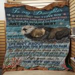 otter family to my child kisses mom quilt tdhvd d2388422