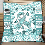 ovarian cancer hope love faith ribbon quilt tdhkn d2389239