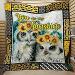 owl sunflower you are my sunshine quilt blanket great customized blanket gifts for birthday