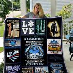 paramedic have no fear your paramedic is here quilt blanket great customized gifts for birthday
