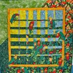 parrot hibiscus quilt tdhie d2389248