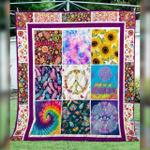 peace and love hippie symbol quilt blanket great customized gifts for birthday christmas d2347908