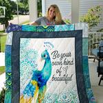 peacock be your own kind of beautiful quilt blanket great customized gifts for birthday christmas