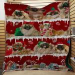 pekingese snow christmas quilt tdhyu d2388949