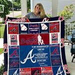 personalized atlanta braves to my granddaughter from grandpa live love braves baseball quilt