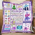 personalized baby elephant to my granddaughter quilt blanket never stop believing in yourself great