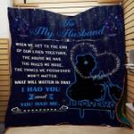 personalized biker to my husband from wife when we get to the end quilt blanket great customized
