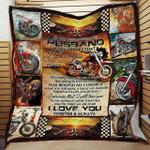 personalized biker to my husband quilt blanket from wife never forget that i love you great
