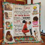 personalized black boy to my son quilt blanket from mom no matter what i will always love you great