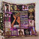 personalized black girl crown to my daughter quilt blanket from mom always remember you are braver