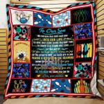 personalized bowling to my son from parents we believe that god sent you quilt blanket great