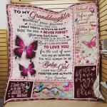 personalized butterfly to my granddaughter quilt blanket from grandma you will always be my baby