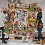personalized cardinal to my husband quilt blanket from wife i will love you forever and always
