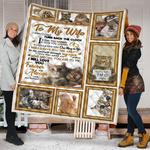 personalized cat to my wife quilt blanket from husband i will love you forever and always great