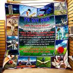 personalized cricket to my son love mom i want you to believe quilt blanket great customized gifts