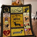 personalized dachshund all you need is love from a quilt blanket great customized blanket gifts for