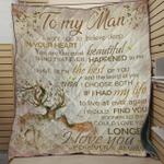 personalized deer to my man quilt blanket i love you forever and always great customized blanket