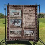 personalized dinosaur to my grandson from grandma you are braver quilt blanket great customized