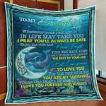 personalized dolphin to my daughter from mom wherever your journey in life may take you quilt