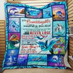 personalized dolphin to my granddaughter from grandma grandpa you will never lose quilt blanket