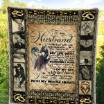 personalized dragon to my husband quilt blanket from wife i love you always with my whole heart