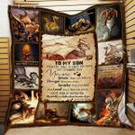 personalized dragon to my son dragon quilt blanket from mom you are braver than you believe great