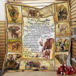 personalized elephant to my daughter from mom dad remember how much i love you quilt blanket great
