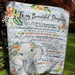 personalized elephant to my daughter from mom when life gets hard quilt blanket great customized