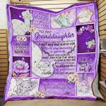 personalized elephant to my granddaughter quilt blanket live your dream i love you so much great