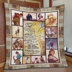 Personalized Family To My Dad From Daughter If I Could Give You One Thing Quilt Blanket Great Customized Gifts For Birthday Christmas Thanksgiving FatherS Day