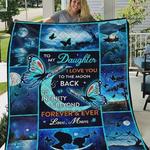 personalized family to my daughter quilt blanket from mom love you to the moon and back great
