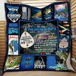 personalized fishing to my husband quilt blanket you are my greatest catch of my life great