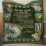 personalized fishing to my wife from husband once upon a time quilt blanket great customized gifts