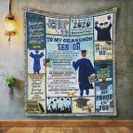 personalized graduation to my grandson quilt blanket from grandma i am so proud of you great