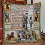 personalized horse to my dad quilt blanket from daughter you will always be my dad my hero great
