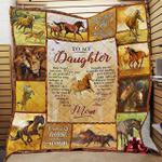 personalized horse to my daughter from mom never forget how much i love you quilt blanket great