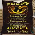 personalized lineman to my daughter quilt blanket i love you forever and always great customized