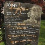 personalized lion to my daughter from dad i want you to believe quilt blanket great customized