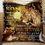 personalized lion to my son from dad this old lion will always have your back quilt blanket great