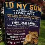 personalized lion to my son quilt blanket from mom never forget that i love you great customized