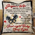 personalized mechanic to my wife quilt blanket i love you forever and always good night baby sleep