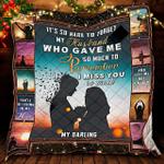 personalized my darling its so hard to forget my husband who gave me so much to remember quilt