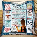 personalized nurse to my daughter from mom i wish you the strength quilt blanket great customized