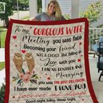 personalized otter to my wife quilt blanket from husband i love you forever and always great