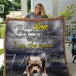 personalized pitbull to my son pitbull quilt blanket from dad i love you forever and always great