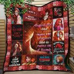 personalized red head shes not fragile like a flower shes fragile like a bomb quilt blanket great