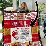 personalized san francisco 49ers to zarah quilt blanket from grandpa i can promise to love you for