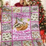 personalized sloth to my daughter from mom dad you will always be my little girl quilt blanket