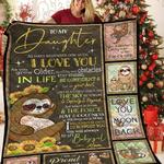 personalized sloth to my daughter from mom remember how much i love you quilt blanket great